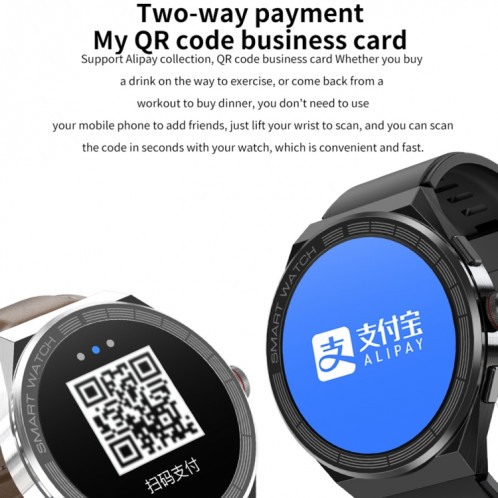 BM01 Bracelet en acier de 1,45 pouces IP68 Montre intelligente étanche Prise en charge des appels Bluetooth / NFC (Argent) SH801B963-08