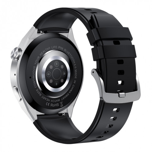 HDT 3 Max 1,6 pouces Bande de silicone IP67 Étanche Smart Watch Support Bluetooth Appel / NFC (Argent) SH201B204-016