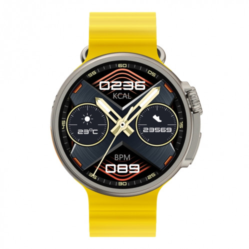 K9 Ultra Pro 1,39 pouces Bande de silicone IP67 Étanche Smart Watch Support Bluetooth Appel / NFC (Jaune) SH401A1768-010