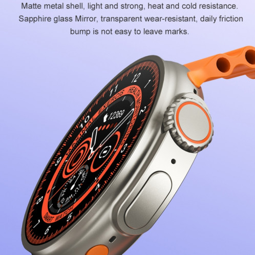 K9 Ultra Pro 1,39 pouces Bande de silicone IP67 Étanche Smart Watch Support Bluetooth Call / NFC (Orange) SH401C783-010