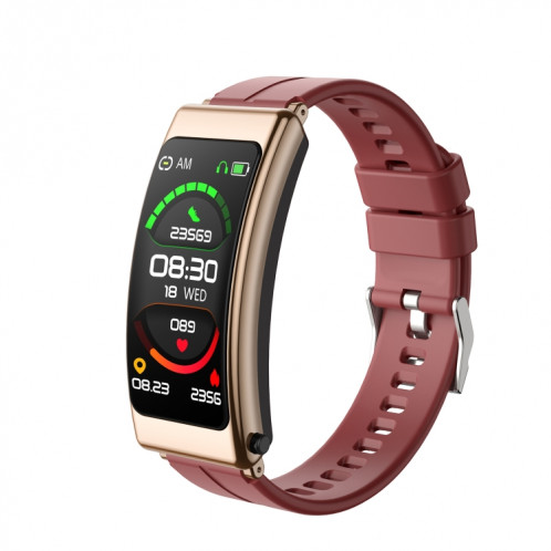 K13 1.14 pouces bande de silicone écouteur détachable montre intelligente prise en charge appel Bluetooth (rouge) SH701B93-08