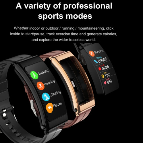 K13 1.14 pouces bande de silicone écouteur détachable montre intelligente prise en charge appel Bluetooth (rouge) SH701B93-08