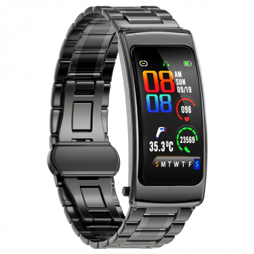 K20 1,14 pouces bande d'acier écouteur détachable vie étanche montre intelligente prise en charge Bluetooth appel (noir) SH601A1299-015