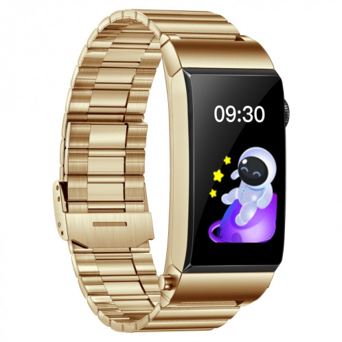 M6 1,5 pouces bande d'acier écouteur détachable IP68 étanche montre intelligente prise en charge Bluetooth appel (or) SH601B43-018