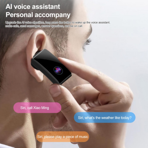 M6 1,5 pouces bande d'acier écouteur détachable IP68 étanche montre intelligente prise en charge Bluetooth appel (or) SH601B43-018
