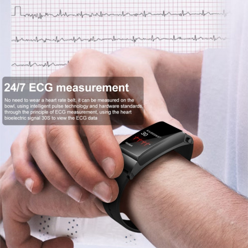 M6 1,5 pouces bande d'acier écouteur détachable IP68 étanche montre intelligente prise en charge Bluetooth appel (or) SH601B43-018