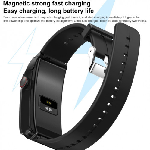 M6 1,5 pouces bande de silicone écouteur détachable IP68 étanche montre intelligente prise en charge Bluetooth appel (rouge) SH701B1725-018