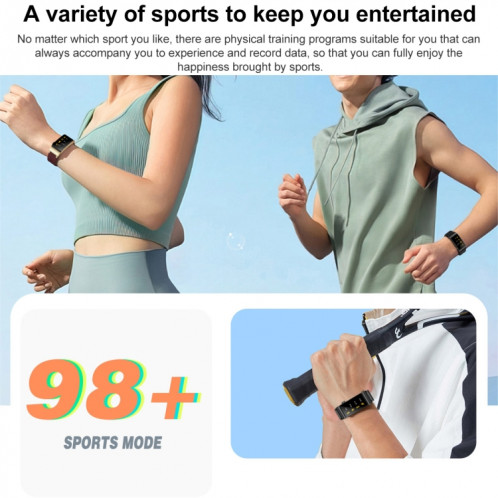 M6 1,5 pouces bande de silicone écouteur détachable IP68 étanche montre intelligente prise en charge Bluetooth appel (rouge) SH701B1725-018