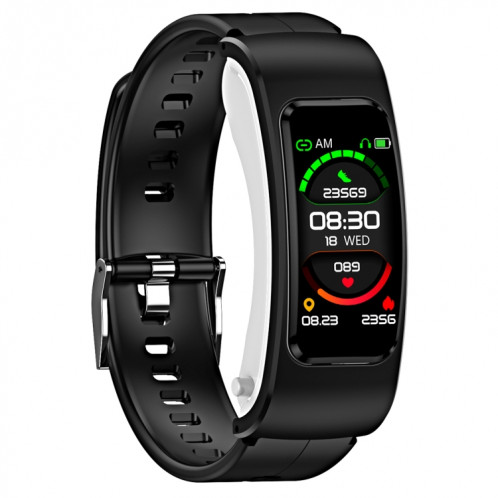 K60 1,08 pouces bande de silicone écouteur détachable vie étanche montre intelligente prise en charge appel Bluetooth (noir) SH801A1214-018