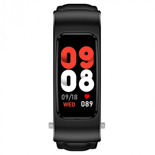 K60 1,08 pouces bande de cuir écouteur détachable vie étanche montre intelligente prise en charge appel Bluetooth (noir) SH001A1673-018