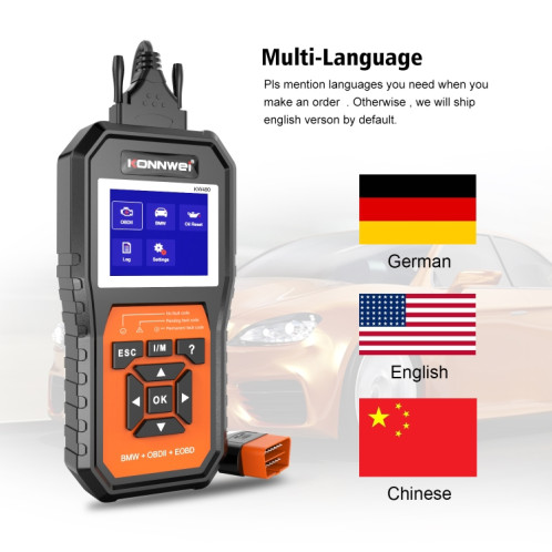 Pour BMW KONNWE KW480 2.8 pouces écran couleur OBD2 détecteur de défaut de voiture SK4501905-08
