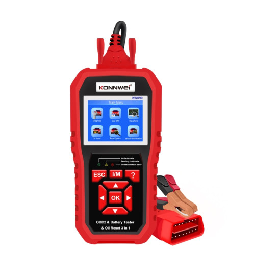 KONNWEI KW 890 2 en 1 Voiture OBD2 Détecteur de Défaut + Maintenance Lumière Reset SK36641471-08