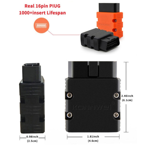 KONNWEI KW902 Bluetooth 5.0 OBD2 Outils d'analyse de diagnostic de panne de voiture Prend en charge IOS / Android (Blanc) SK601A1192-07