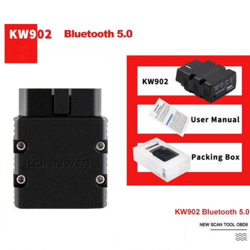 KONNWEI KW902 Bluetooth 5.0 OBD2 Outils d'analyse de diagnostic de défaut de voiture Prend en charge IOS / Android (Vert) SK601E1501-07