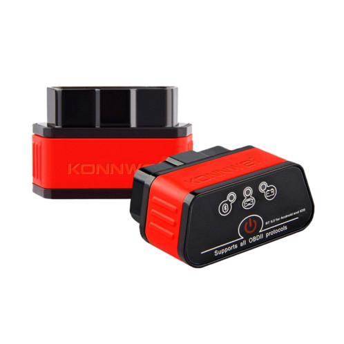 KONNWEI KW903 Bluetooth 5.0 OBD2 Outils d'analyse de diagnostic de défaut de voiture Prend en charge IOS / Android (noir rouge) SK301A1252-07