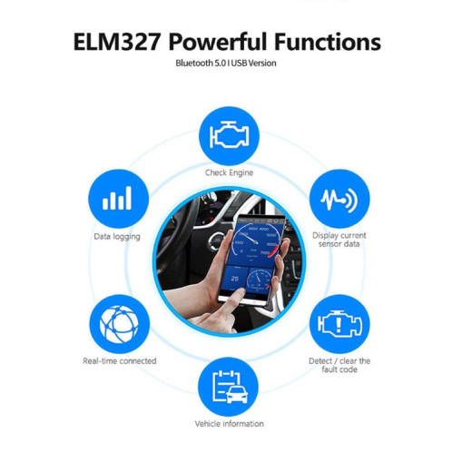 KONNWEI KW903 Bluetooth 5.0 OBD2 Outils d'analyse de diagnostic de défaut de voiture Prend en charge IOS / Android (noir rouge) SK301A1252-07