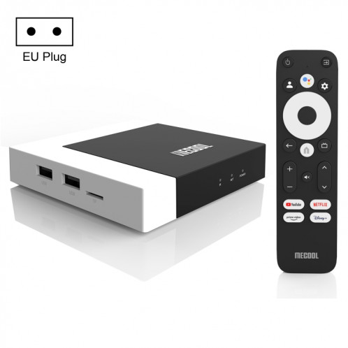 Décodeur TV intelligent MECOOL KM7 Plus Android 10.0, Amlogic S905Y4 Quad Core, 2 Go + 16 Go, type de prise : SM16031362-08