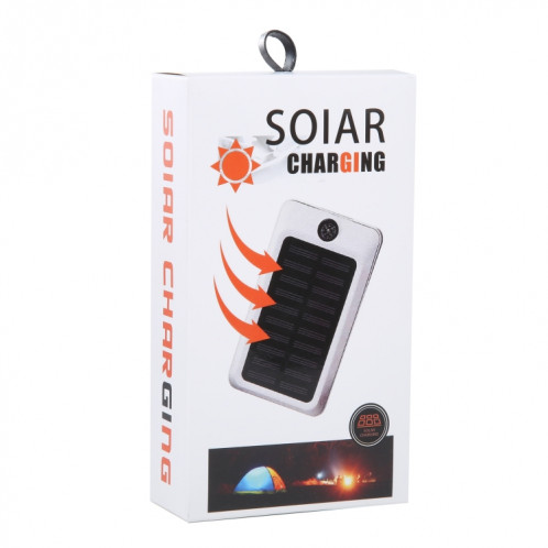 Banque d'alimentation USB à énergie solaire 20000 mAh avec boussole (blanc) SH901B879-07