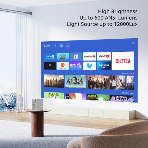 MECOOL KP2 1920x1080P 600ANSI Lumens Mini projecteur intelligent LED portable () SM001B239-09
