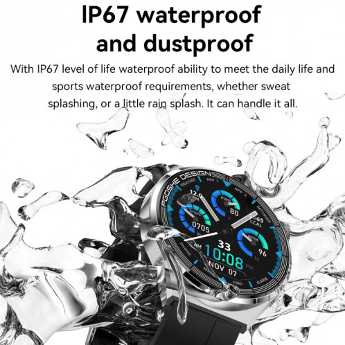 Montre intelligente à écran TFT PG3 Pro 1,41 pouces, prise en charge de la surveillance de la fréquence cardiaque / de la pression artérielle (noir) SH401B1349-023
