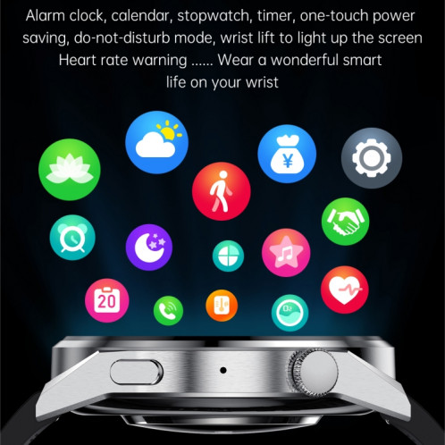 Montre intelligente à écran TFT PG3 Pro 1,41 pouces, prise en charge de la surveillance de la fréquence cardiaque / de la pression artérielle (noir) SH401B1349-023