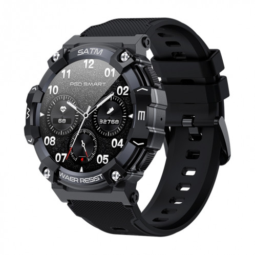 PG666 Montre intelligente d'appel Bluetooth à écran TFT de 1,39 pouces, prend en charge la surveillance de la fréquence cardiaque / de la pression artérielle (noir) SH501D1072-011
