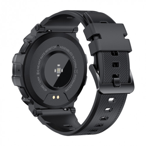 PG666 Montre intelligente d'appel Bluetooth à écran TFT de 1,39 pouces, prend en charge la surveillance de la fréquence cardiaque / de la pression artérielle (noir) SH501D1072-011