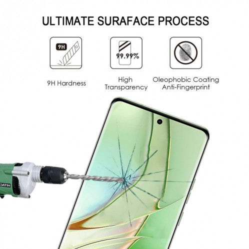 Pour Motorola Edge 40 Film de verre trempé plein écran à bord incurvé 3D SH01011653-07