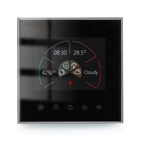 BHT-2002GALM 220V Thermostat de chauffage domestique intelligent Thermostat WiFi de chauffage de l'eau (noir) SH901B377-08