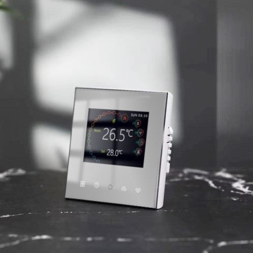 BHT-2002GALM 220V Thermostat de chauffage domestique intelligent Thermostat WiFi de chauffage de l'eau (noir) SH901B377-08