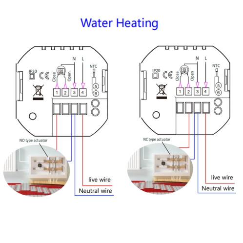 BHT-2002GALM 220V Thermostat de chauffage domestique intelligent Thermostat WiFi de chauffage de l'eau (noir) SH901B377-08