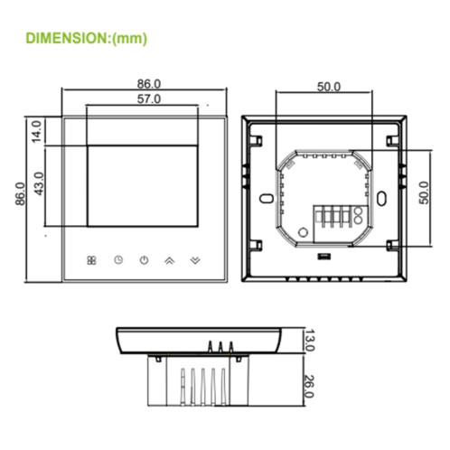 BHT-2002GCLM 220V Smart Home Chauffage Thermostat Chaudière Chauffage WiFi Thermostat (Blanc) SH501A321-08