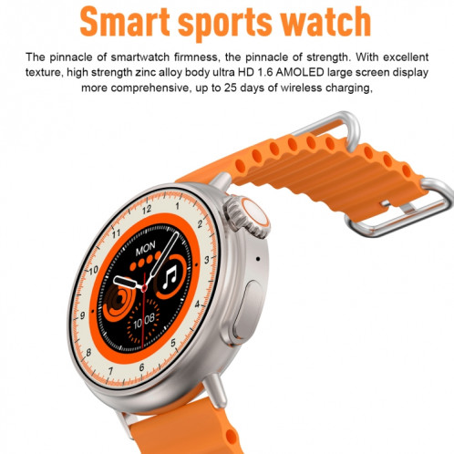 MT30 1,6 pouces écran HD bracelet en TPU montre intelligente prend en charge les appels vocaux/surveillance de l'oxygène sanguin (noir) SH401A1402-09