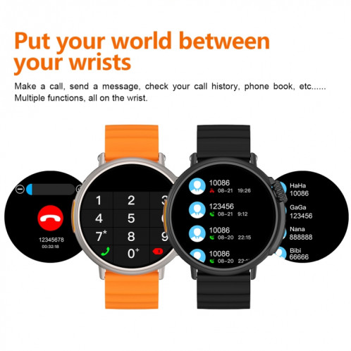 MT30 1,6 pouces écran HD bracelet en TPU montre intelligente prend en charge les appels vocaux/surveillance de l'oxygène sanguin (noir) SH401A1402-09