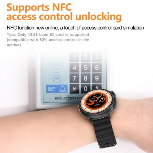 MT30 1,6 pouces écran HD bracelet en TPU montre intelligente prend en charge les appels vocaux/surveillance de l'oxygène sanguin (noir) SH401A1402-09