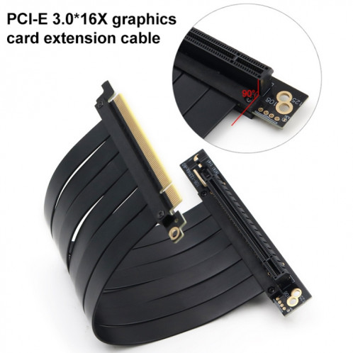 Câble d'extension de carte graphique PCI-E 3.0 16X 90 degrés, longueur : 35 cm SH1201105-06