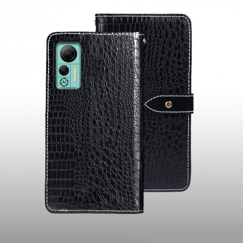 Pour Ulefone Note 14 idewei Crocodile Texture Leather Phone Case (Black) SI103C419-06