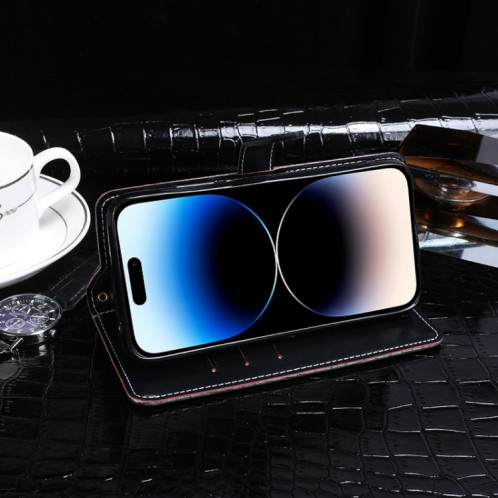 Pour Ulefone Note 14 idewei Crocodile Texture Leather Phone Case (Bleu foncé) SI103D1364-06