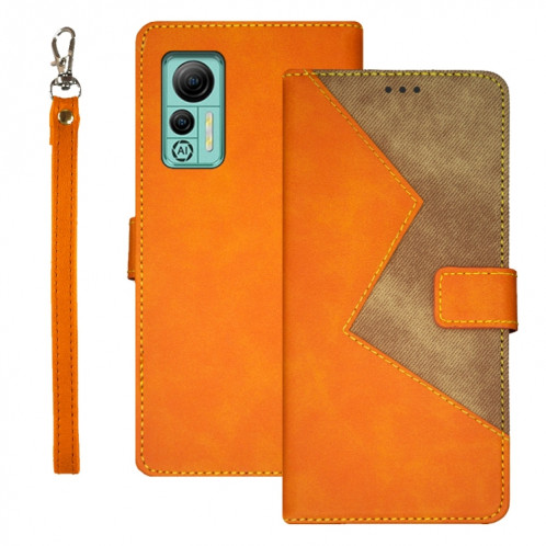 Pour Ulefone Note 14 idewei Étui de téléphone en cuir épissé bicolore (Orange) SI908E1296-05