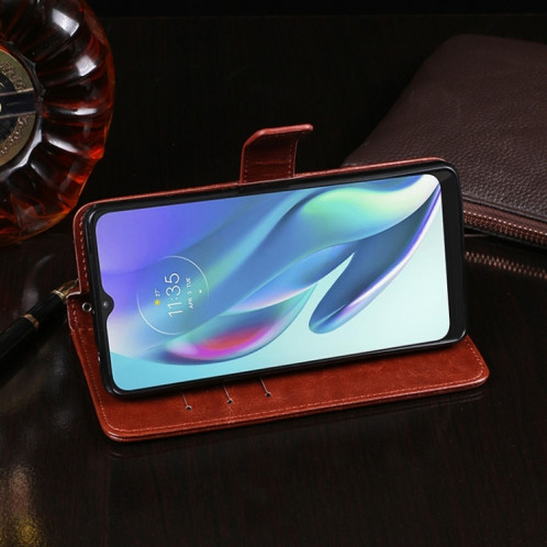 Pour Ulefone Note 14 idewei Crazy Horse Texture Housse de téléphone en cuir avec support (Bleu) SI908F613-05