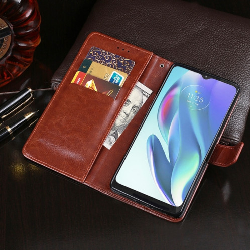 Pour Ulefone Note 14 idewei Crazy Horse Texture Housse de téléphone en cuir avec support (Blanc) SI908B907-05