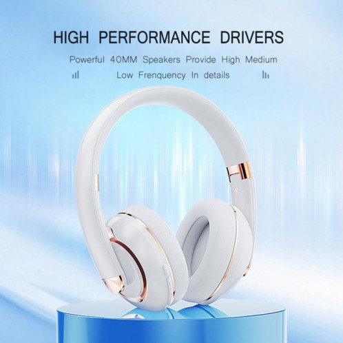 Casque Bluetooth sans fil à réduction de bruit plié KE22 (noir) SH901D1478-08