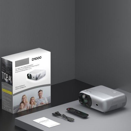 D1000 1920x1080P 320ANSI Lumens Mini projecteur intelligent LED LCD portable, Android () SH201C588-07