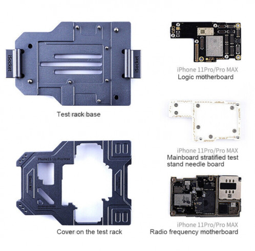 Dispositif de test en couches de la carte mère Qianli iSocket pour la série iPhone 11 SQ2001762-014
