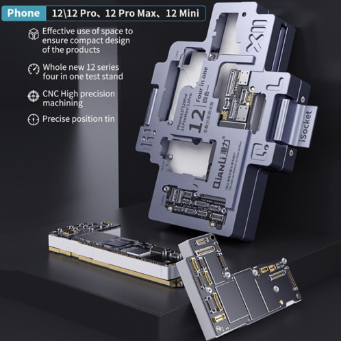 Dispositif de test en couches de la carte mère Qianli iSocket pour la série iPhone 12 SQ20021675-014
