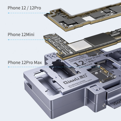 Dispositif de test en couches de la carte mère Qianli iSocket pour la série iPhone 12 SQ20021675-014