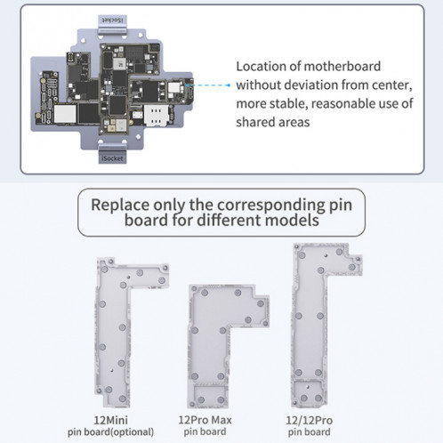 Dispositif de test en couches de la carte mère Qianli iSocket pour la série iPhone 12 SQ20021675-014