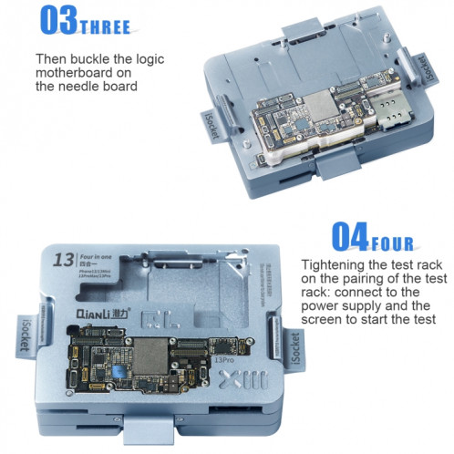 Dispositif de test en couches de la carte mère Qianli iSocket pour la série iPhone 13 SQ2003574-015