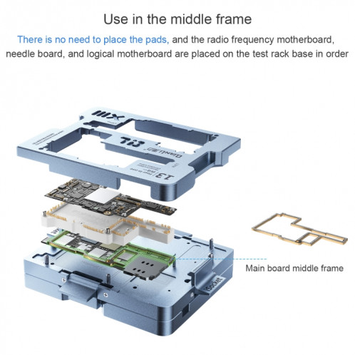 Dispositif de test en couches de la carte mère Qianli iSocket pour la série iPhone 13 SQ2003574-015
