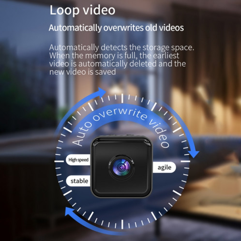 Caméra X2 Smart HD Mini WiFi Prise en charge de la vision nocturne et de la détection de mouvement et de la carte TF SH45221444-010